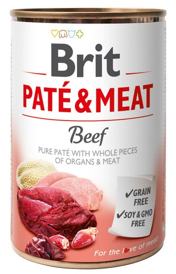 Brit Pate & Meat Dog Beef puszka 400g-1