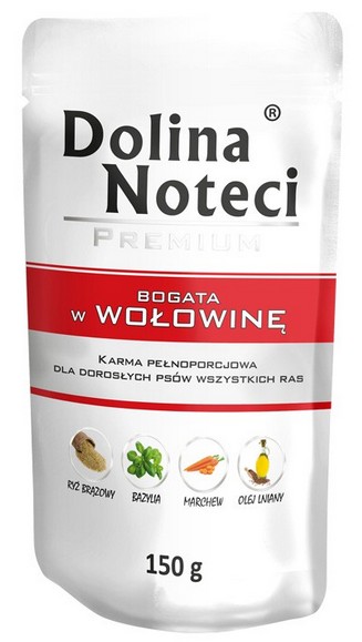 Dolina Noteci Premium Pies Wołowina saszetka 150g-1