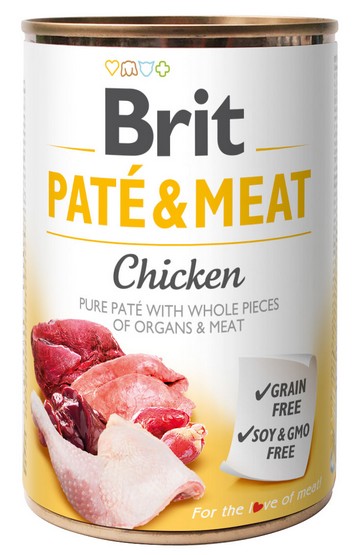 Brit Pate & Meat Dog Chicken puszka 400g-1