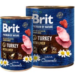 Brit Premium By Nature Turkey & Liver Junior puszka 400g-1