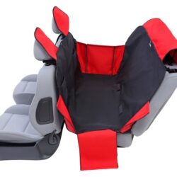 Kardiff Activ Mata samochodowa na tylne fotele z zamkiem i bokami M czarno-czerwona-1