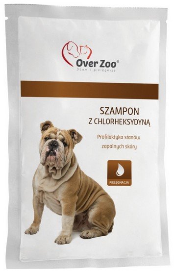Over Zoo Szampon z chlorheksydyną dla psów saszetka 20ml-1