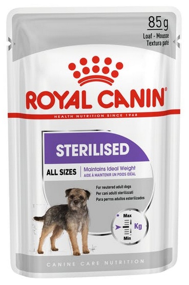 Royal Canin Sterilised karma mokra dla psów dorosłych, wszystkich ras po sterylizacji, pasztet saszetka 85g-1